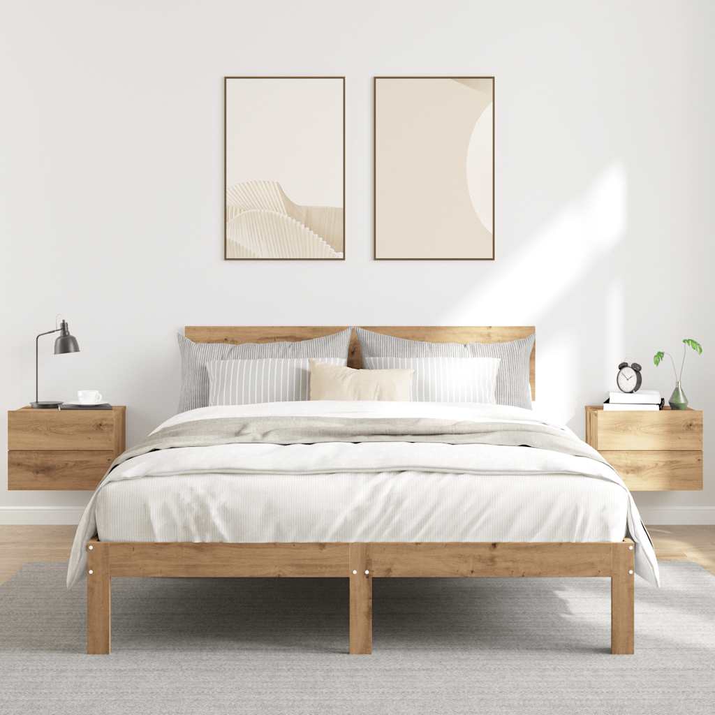 Veggmonterte nattbord 2 stk artisan eik 40x32x30 cm