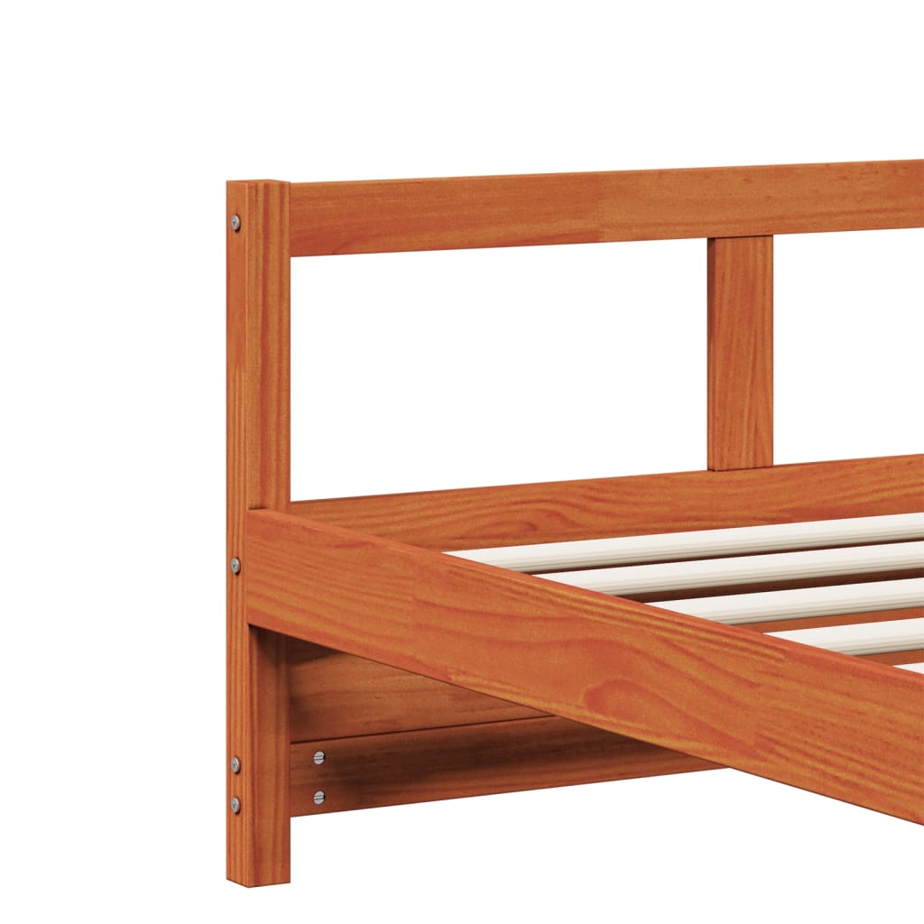 Dagseng med madrass voksbrun 90x200 cm heltre furu