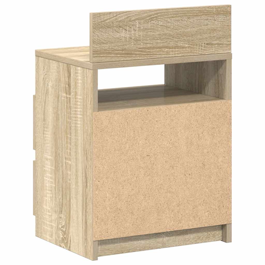 Nattbord 2 stk med 2 skuffer sonoma eik 40x33x60 cm