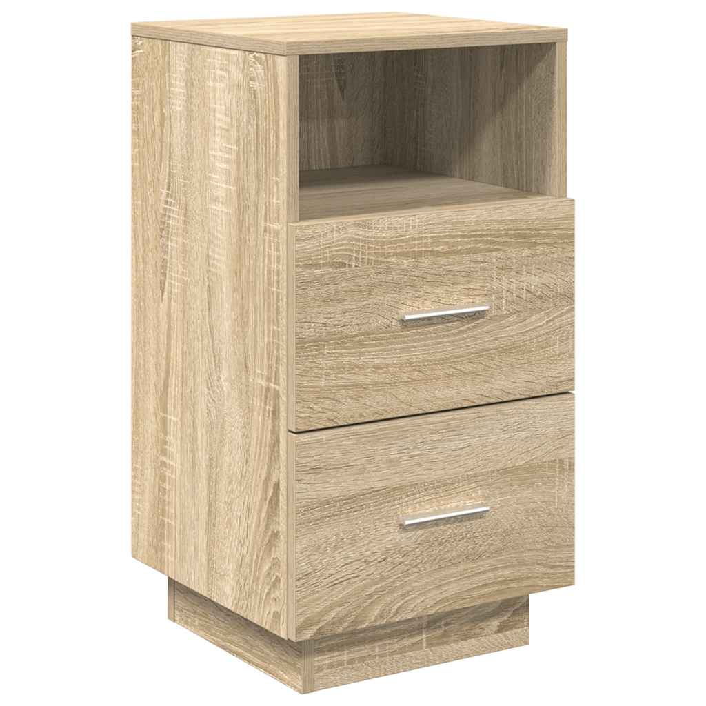 Nattbord 2 stk med 2 skuffer sonoma eik 36x36x68 cm