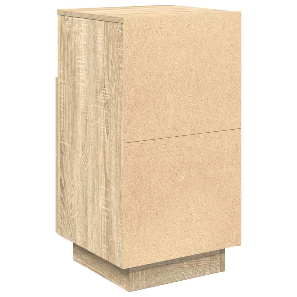 Nattbord 2 stk med 2 skuffer sonoma eik 36x36x68 cm