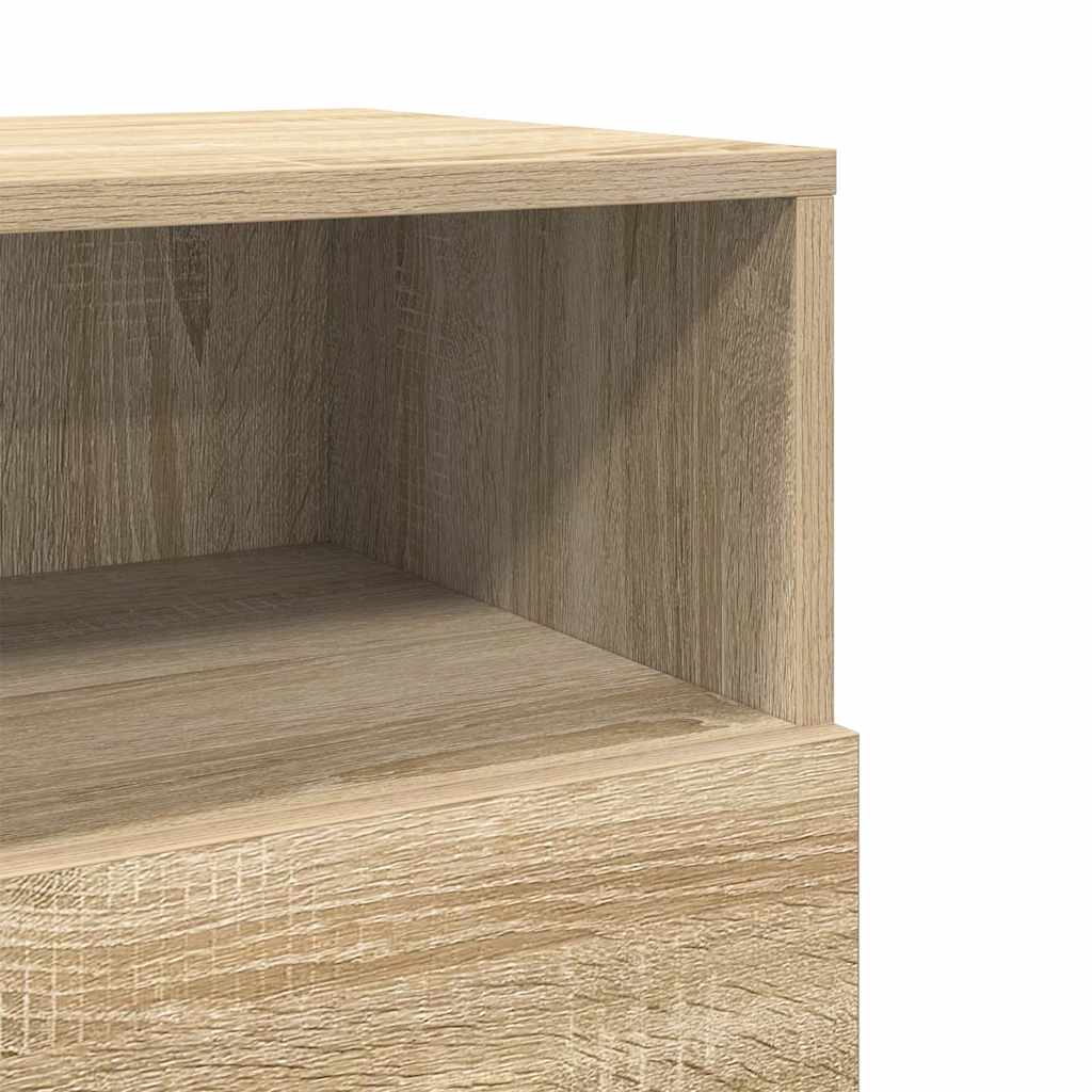 Nattbord 2 stk med 2 skuffer sonoma eik 36x36x68 cm