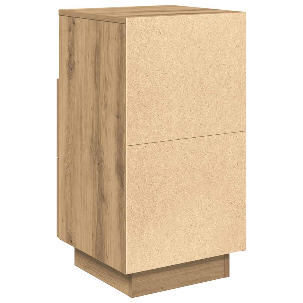 Nattbord 2 stk med 2 skuffer artisan eik 36x36x68 cm