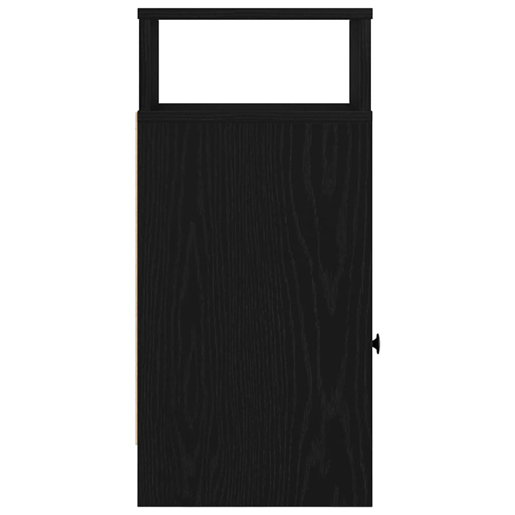 Nattbord 2 stk med skuff svart 25x31x66 cm