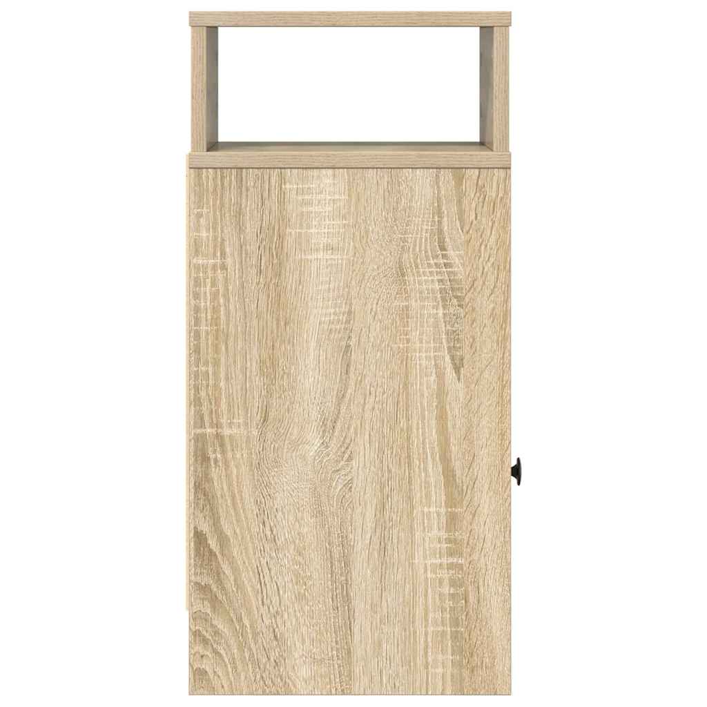 Nattbord med skuff sonoma eik 25x31x66 cm