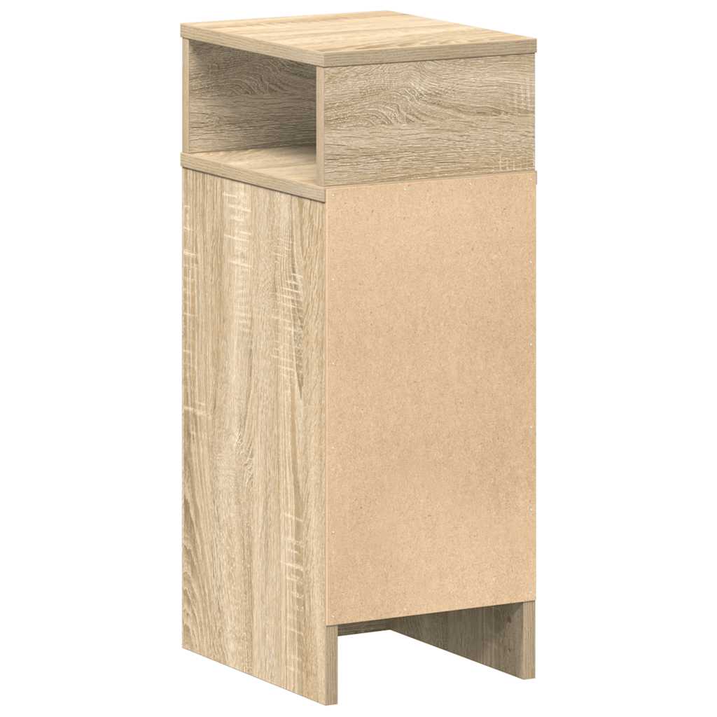 Nattbord med skuff sonoma eik 25x31x66 cm
