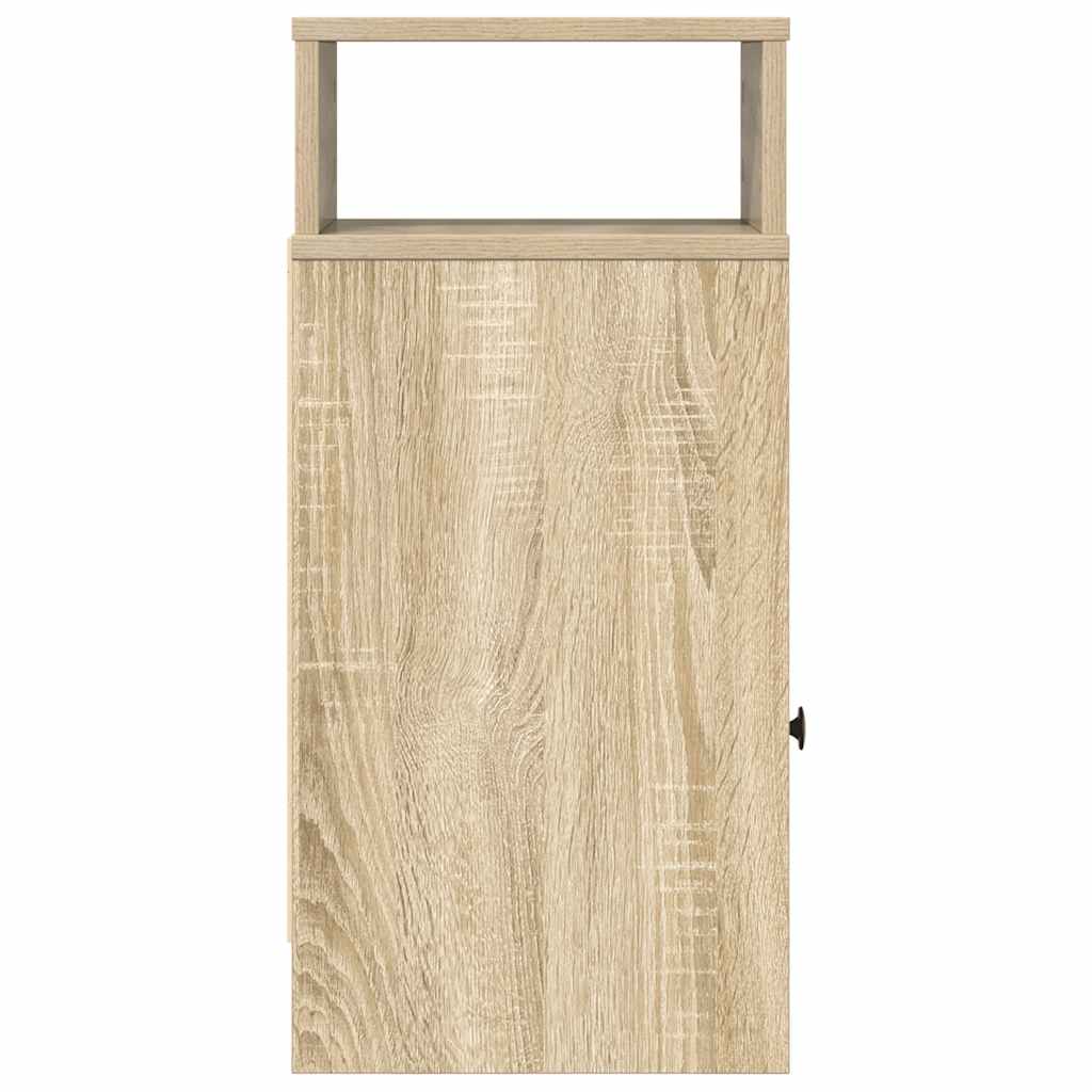 Nattbord 2 stk med skuff sonoma eik 25x31x66 cm