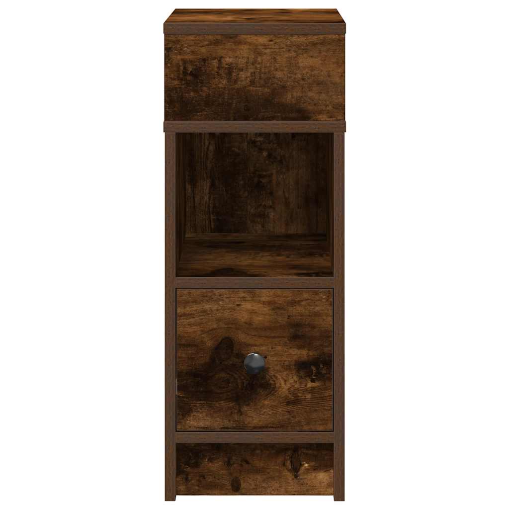 Nattbord med skuff røkt eik 25x31x66 cm