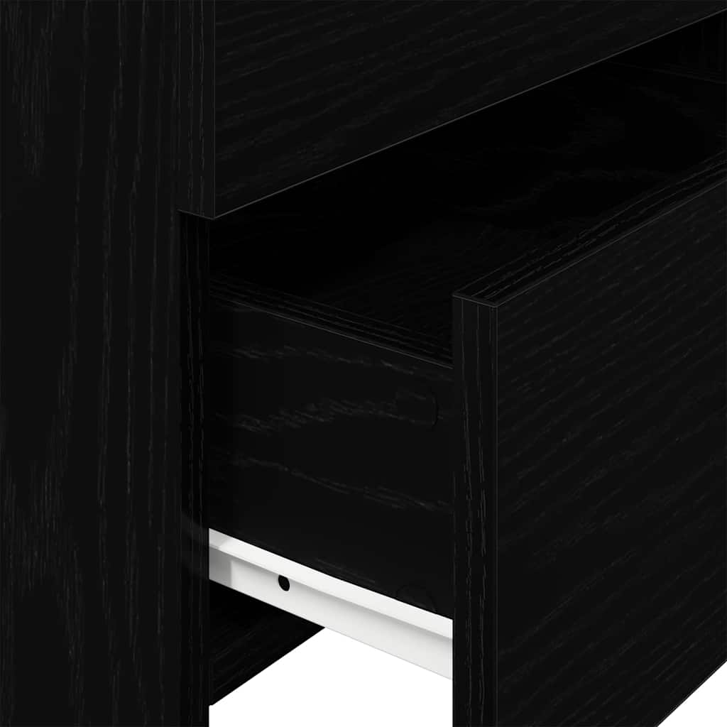 Nattbord 2 stk med 2 skuffer svart 40x36,5x62 cm