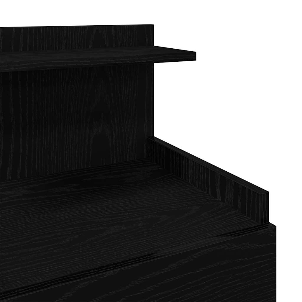 Nattbord 2 stk med 2 skuffer svart 40x36,5x62 cm
