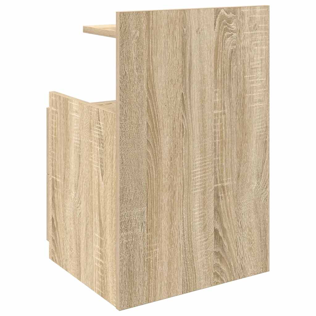 Nattbord 2 stk med 2 skuffer Sonoma eik 40x36,5x62 cm