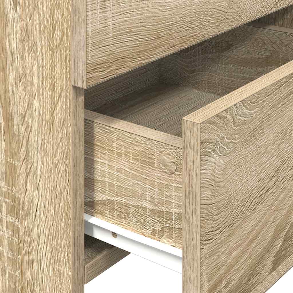 Nattbord 2 stk med 2 skuffer Sonoma eik 40x36,5x62 cm