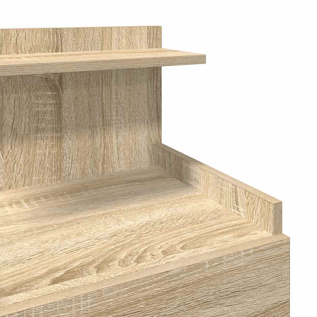 Nattbord 2 stk med 2 skuffer Sonoma eik 40x36,5x62 cm