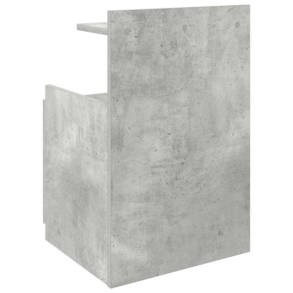 Nattbord 2 stk med 2 skuffer betonggrå 40x36,5x62 cm
