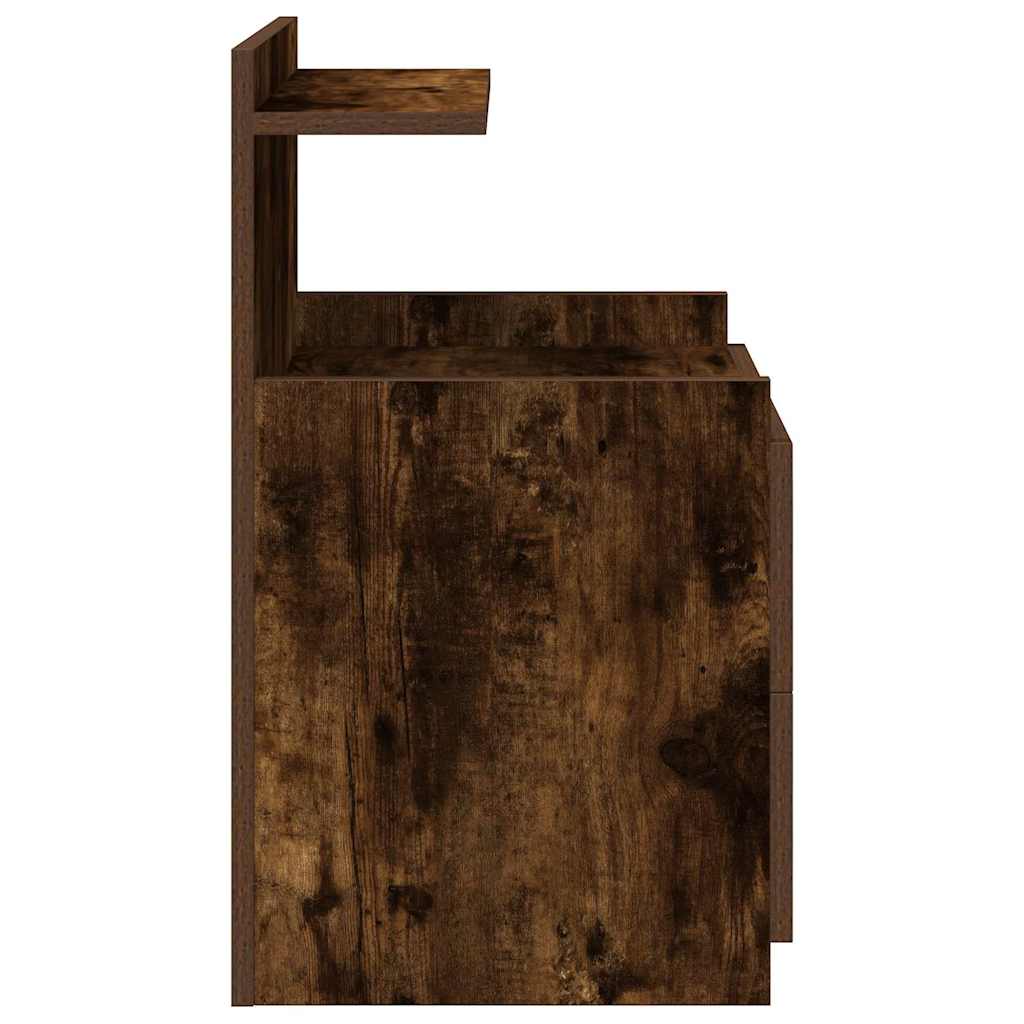 Nattbord 2 stk med 2 skuffer røkt eik 40x36,5x62 cm