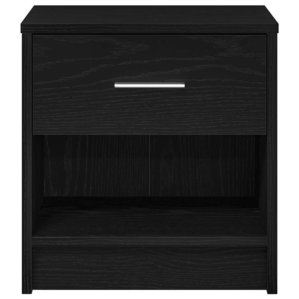 Nattbord 2 stk med skuff svart 39x28x41 cm