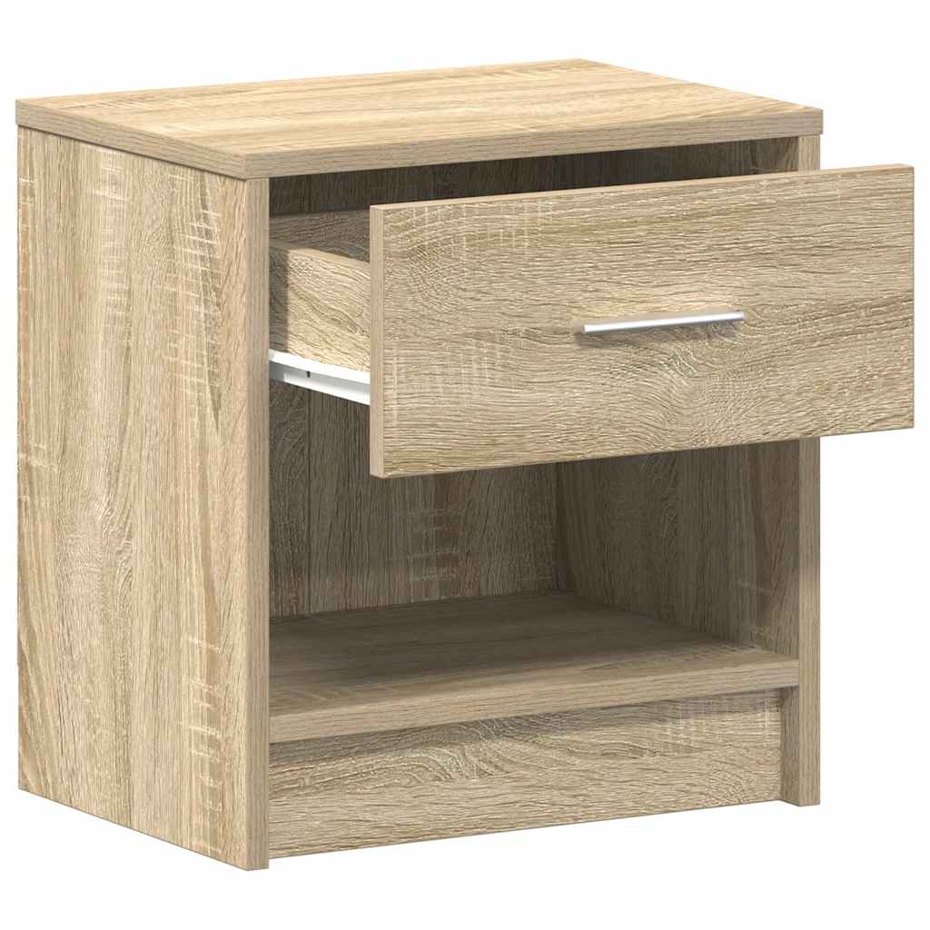 Nattbord 2 stk med skuff sonoma eik 39x28x41 cm
