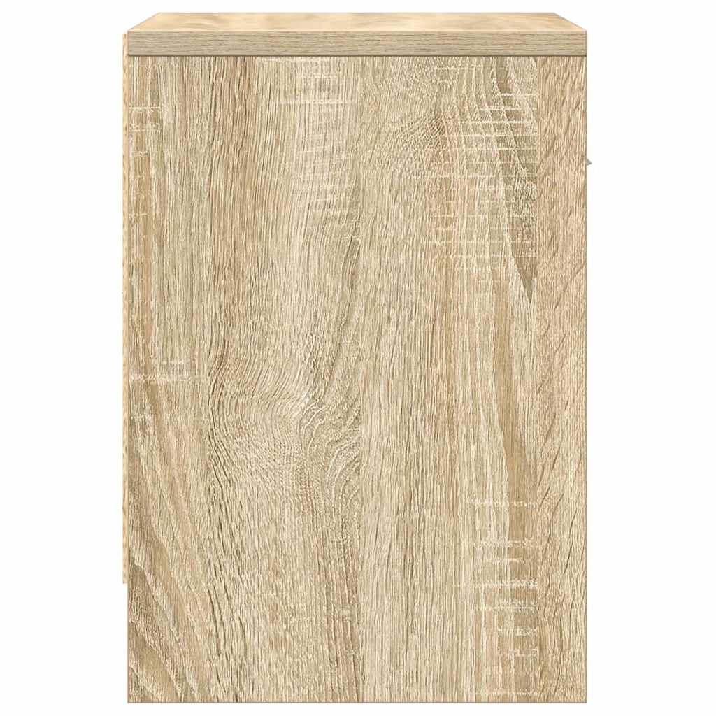 Nattbord 2 stk med skuff sonoma eik 39x28x41 cm