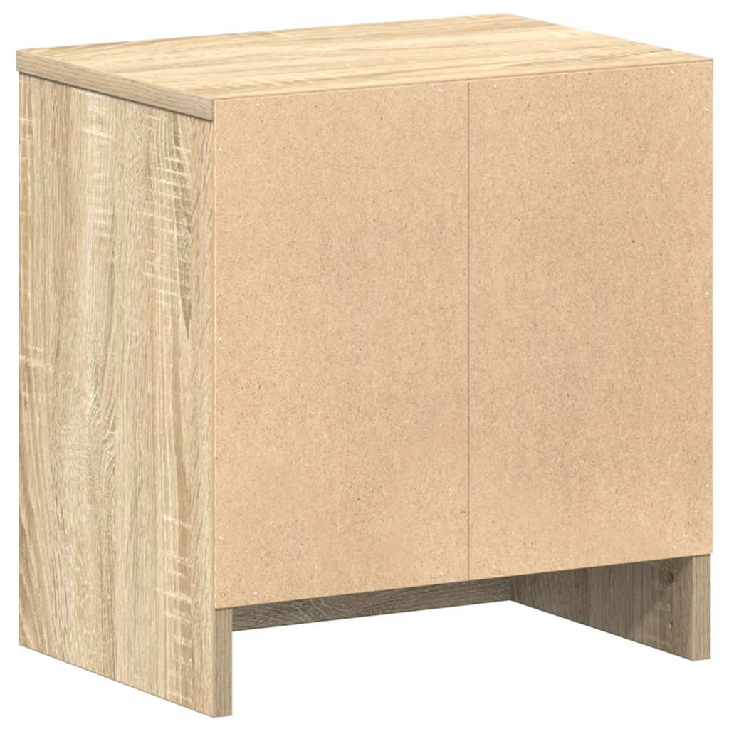 Nattbord 2 stk med skuff sonoma eik 39x28x41 cm