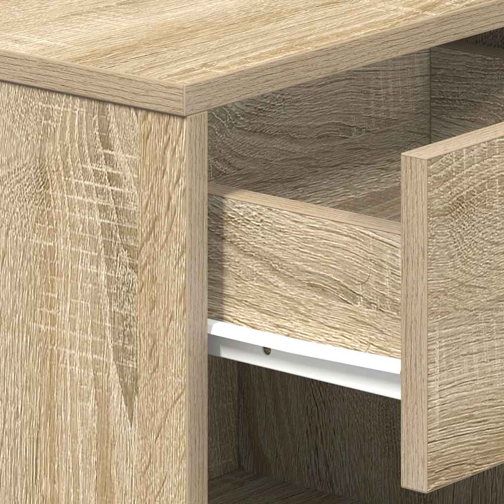 Nattbord 2 stk med skuff sonoma eik 39x28x41 cm
