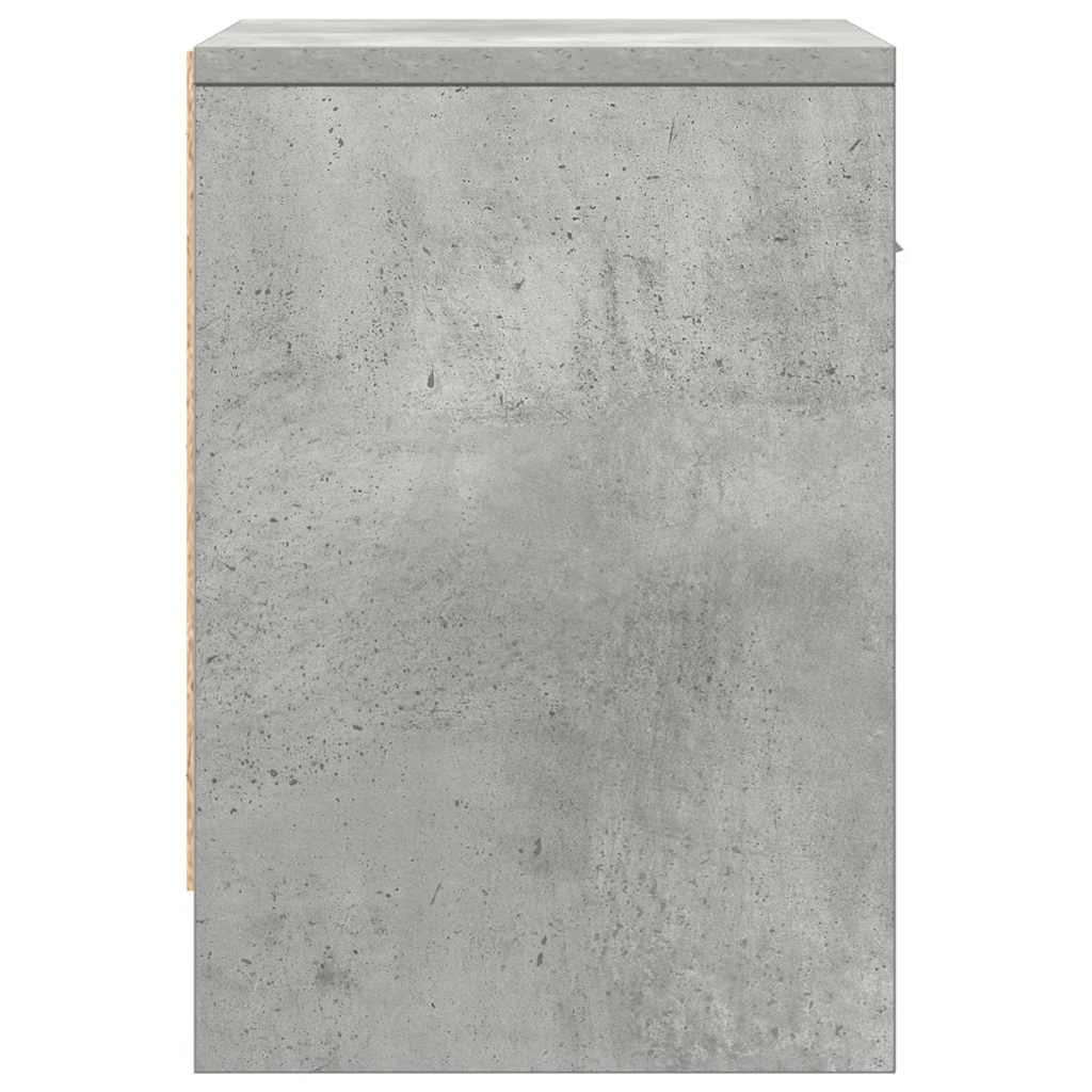 Nattbord med skuff betonggrå 39x28x41 cm