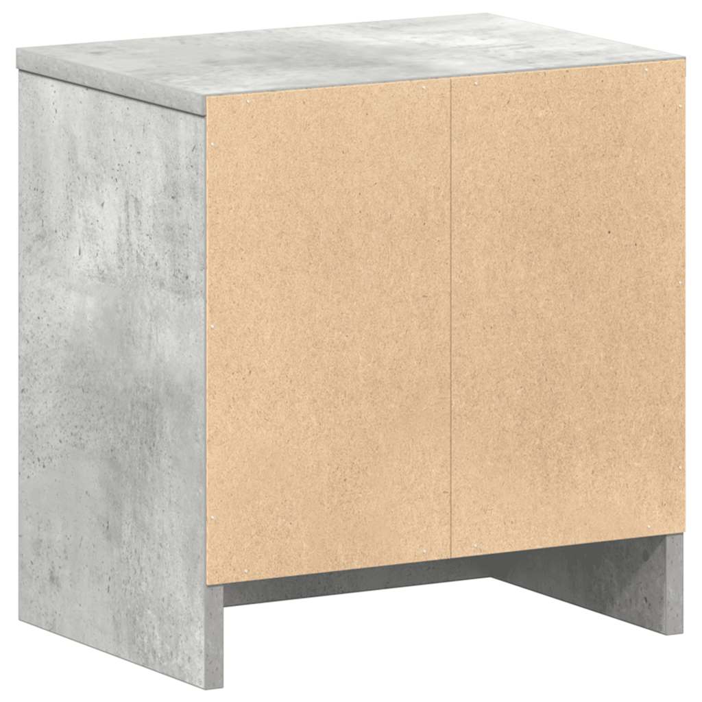 Nattbord med skuff betonggrå 39x28x41 cm