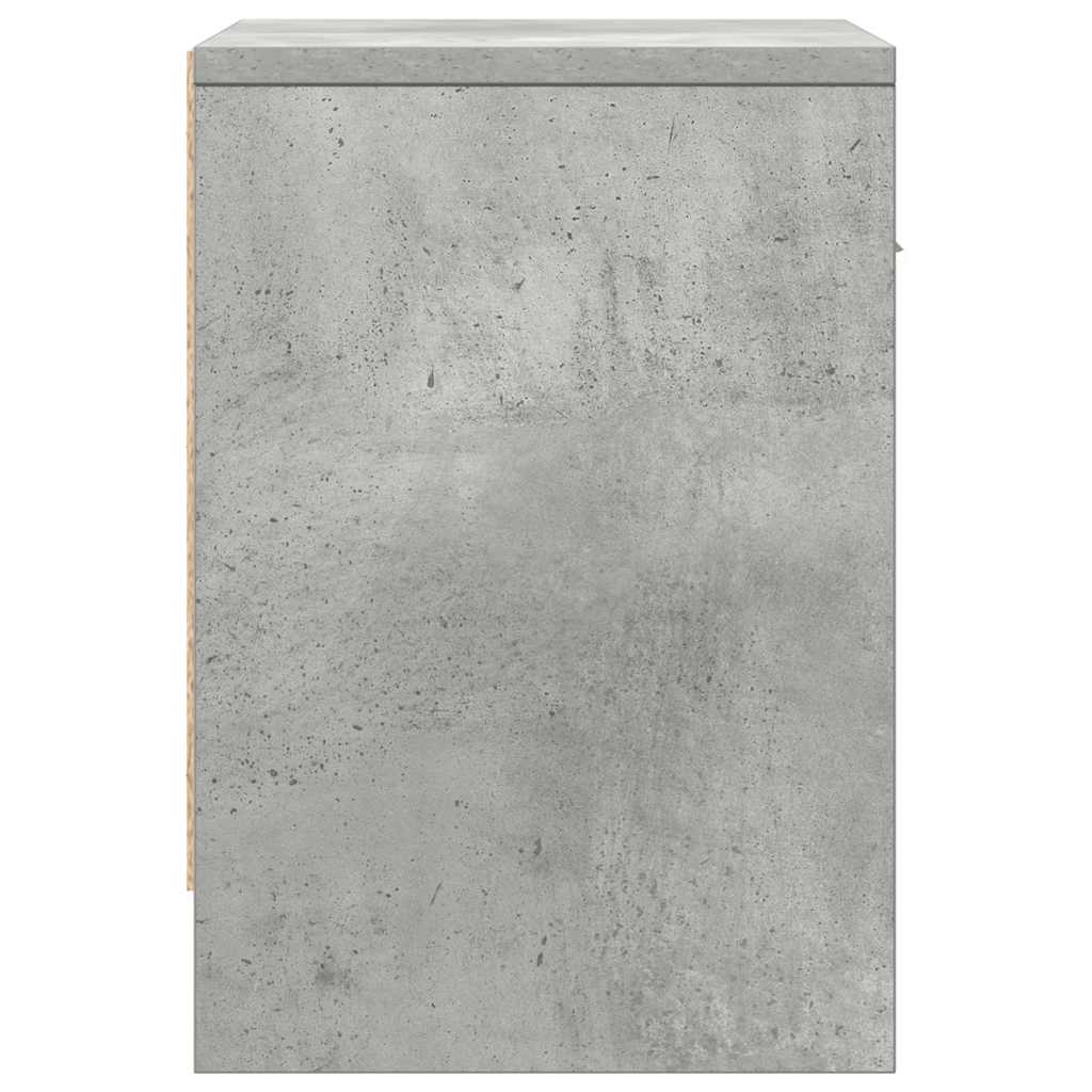 Nattbord 2 stk med skuff betonggrå 39x28x41 cm
