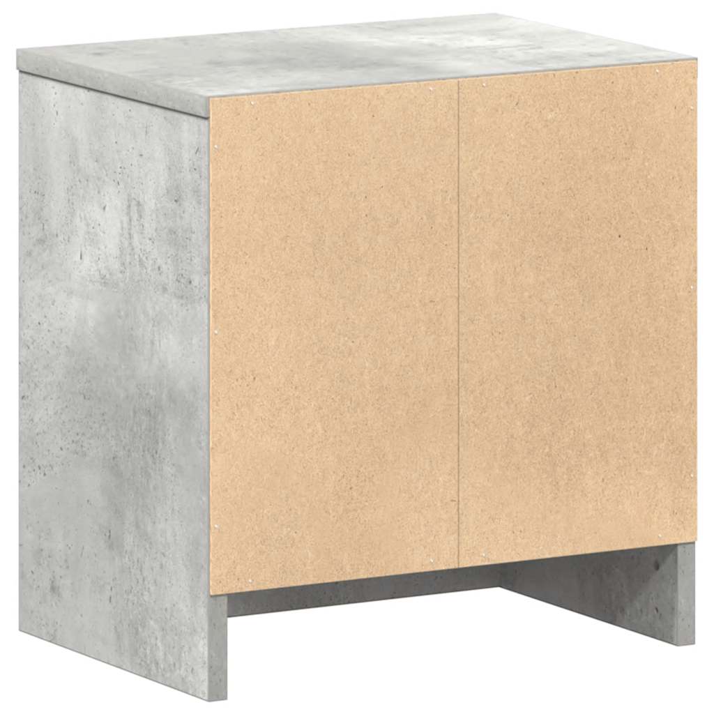 Nattbord 2 stk med skuff betonggrå 39x28x41 cm