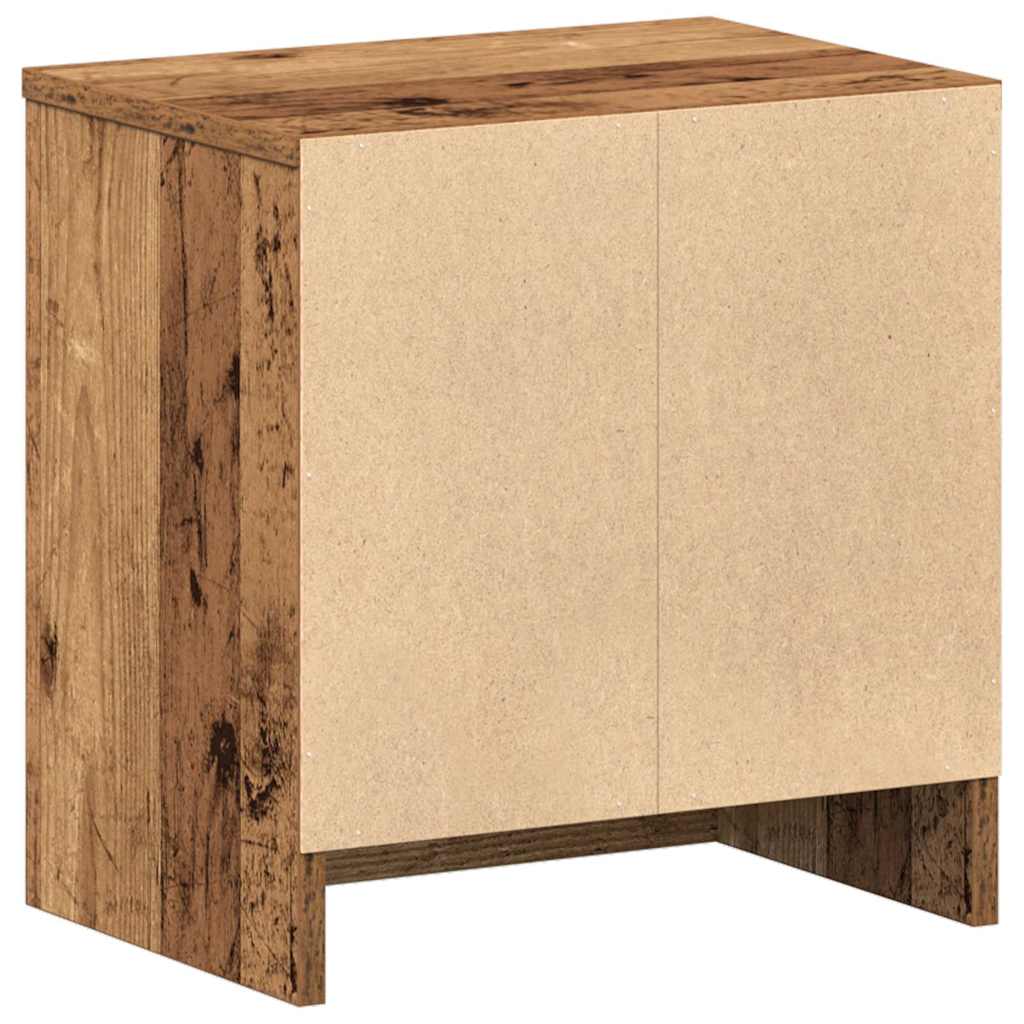 Nattbord 2 stk med skuff gammelt tre 39x28x41 cm