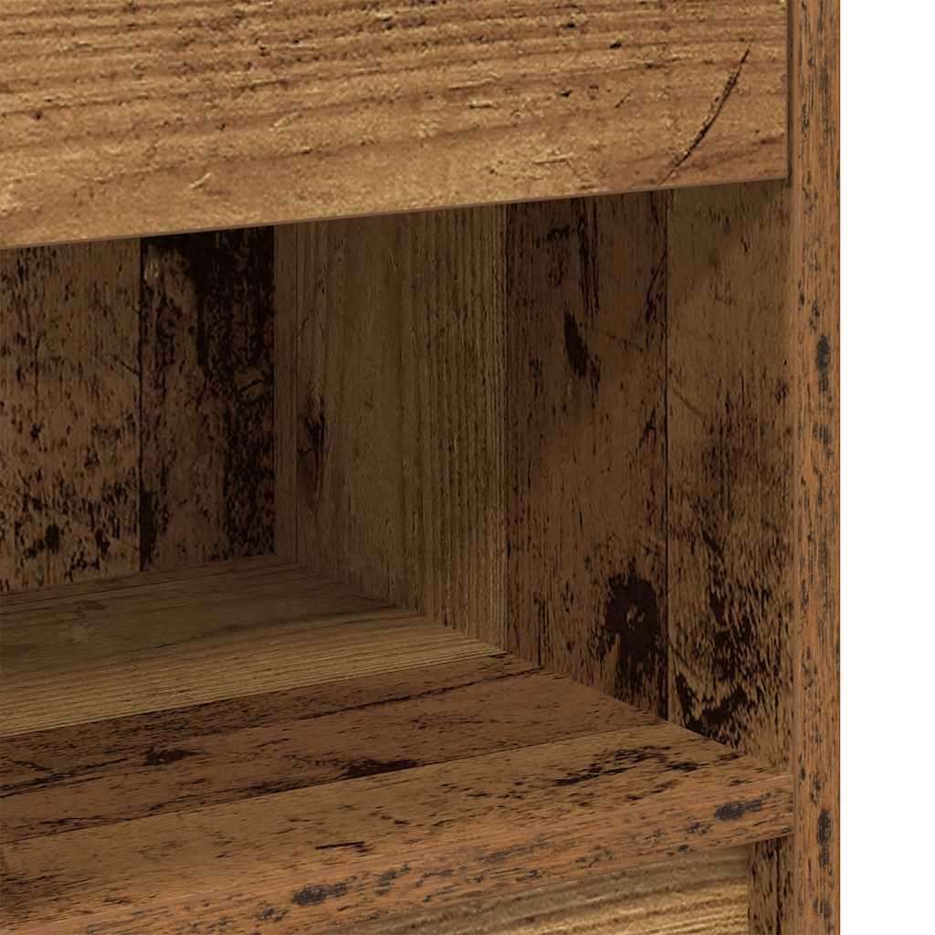 Nattbord 2 stk med skuff gammelt tre 39x28x41 cm