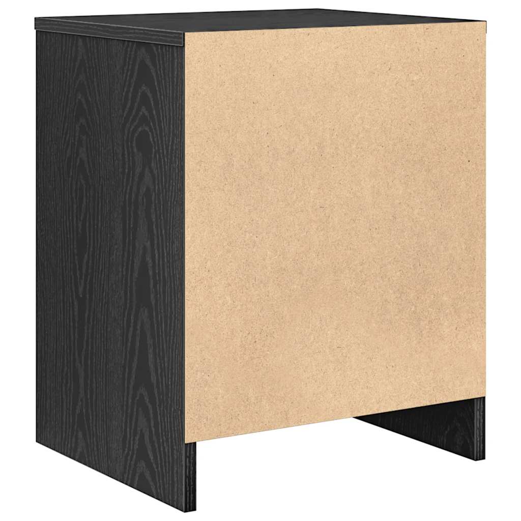 Nattbord 2 stk med skuff svart 40x34x50 cm