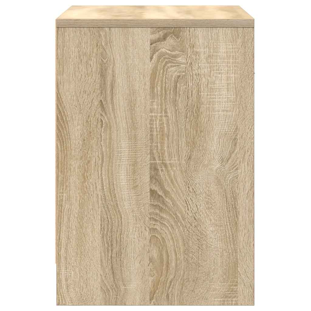 Nattbord med skuff sonoma eik 40x34x50 cm