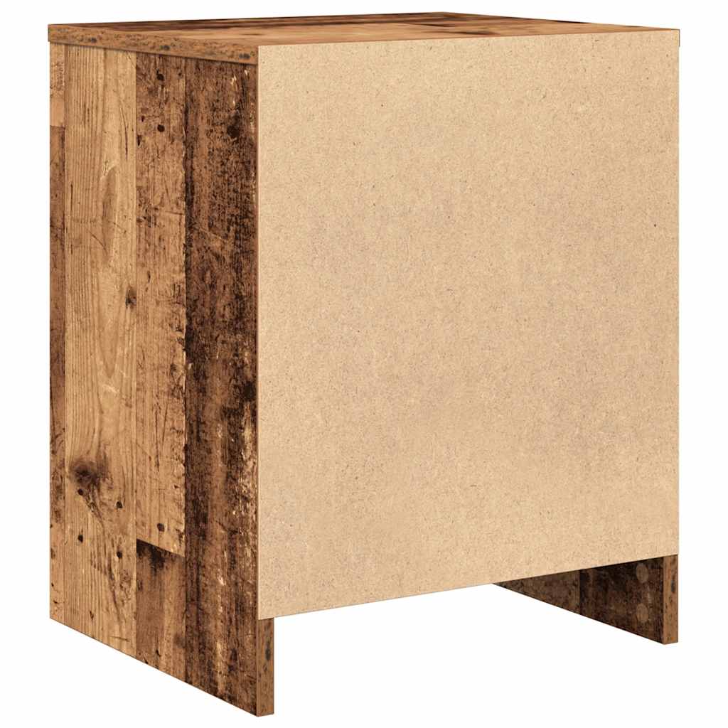 Nattbord med skuff gammelt tre 40x34x50 cm