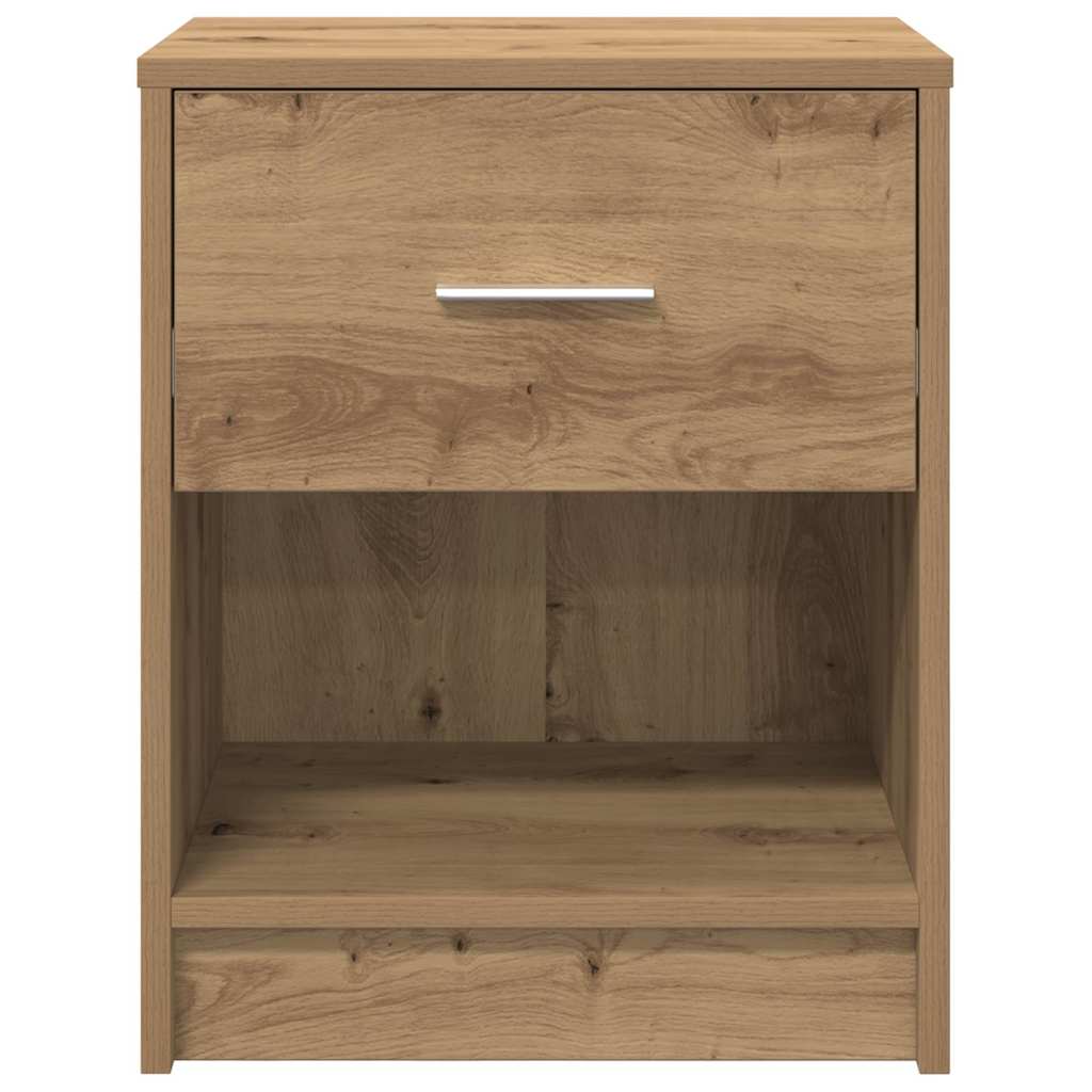 Nattbord 2 stk med skuff artisan eik 40x34x50 cm