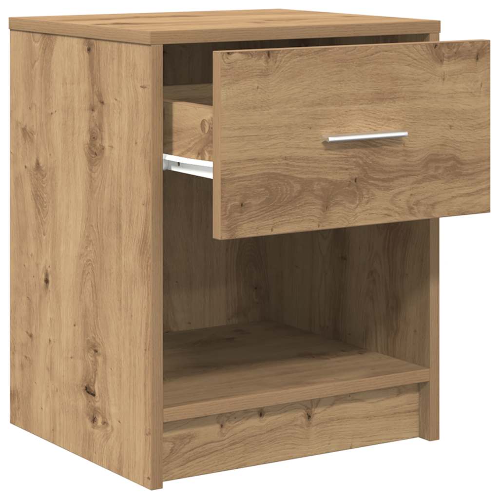 Nattbord 2 stk med skuff artisan eik 40x34x50 cm
