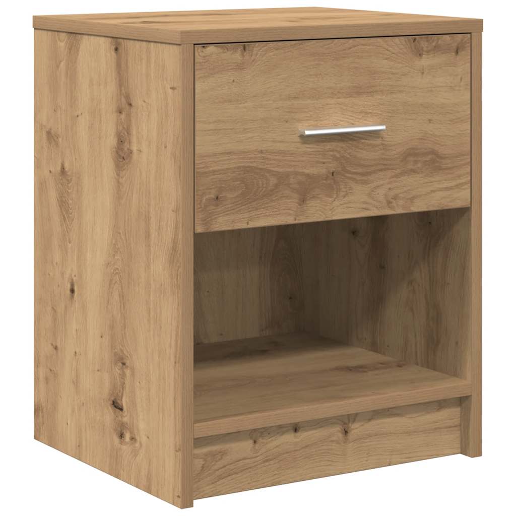 Nattbord 2 stk med skuff artisan eik 40x34x50 cm
