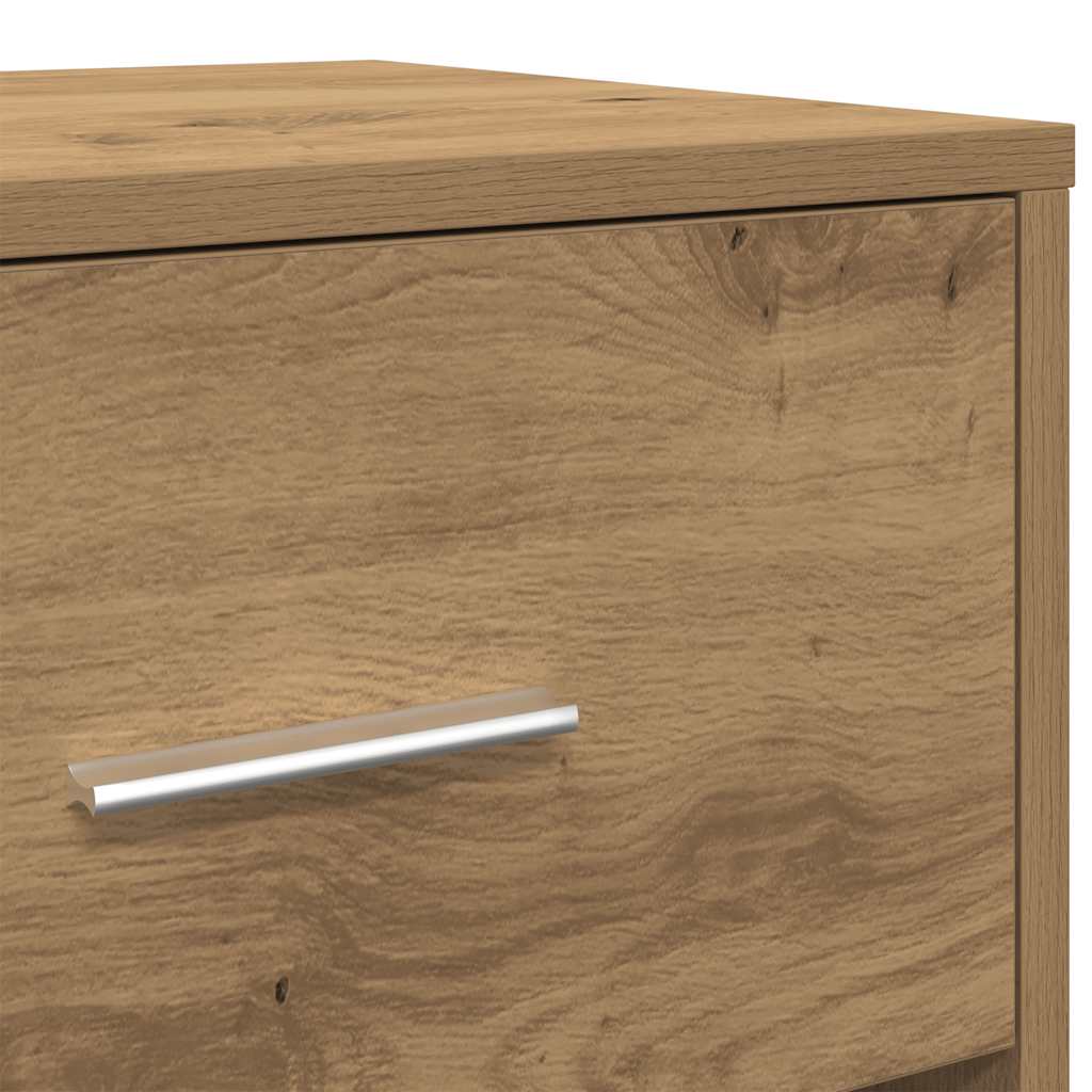 Nattbord 2 stk med skuff artisan eik 40x34x50 cm