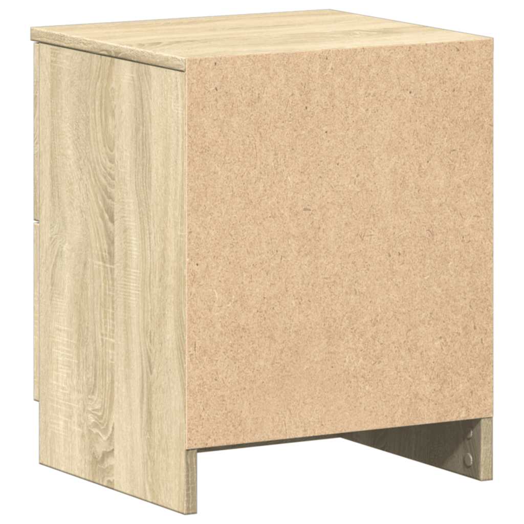 Nattbord med 2 skuffer sonoma eik 40x36x50 cm