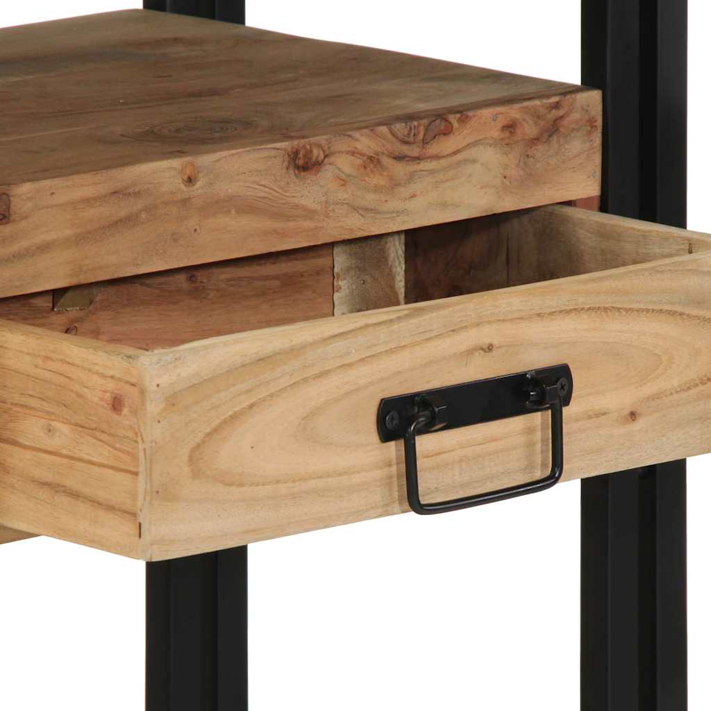 Konsollbord Svart 90x33x75 cm Massivt Akasietre og Metall