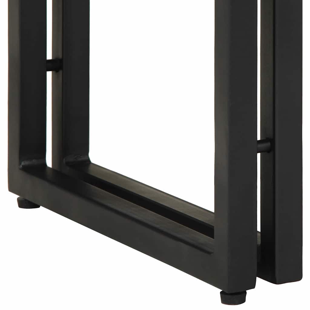 Konsollbord Svart 90x33x75 cm Massivt Akasietre og Metall