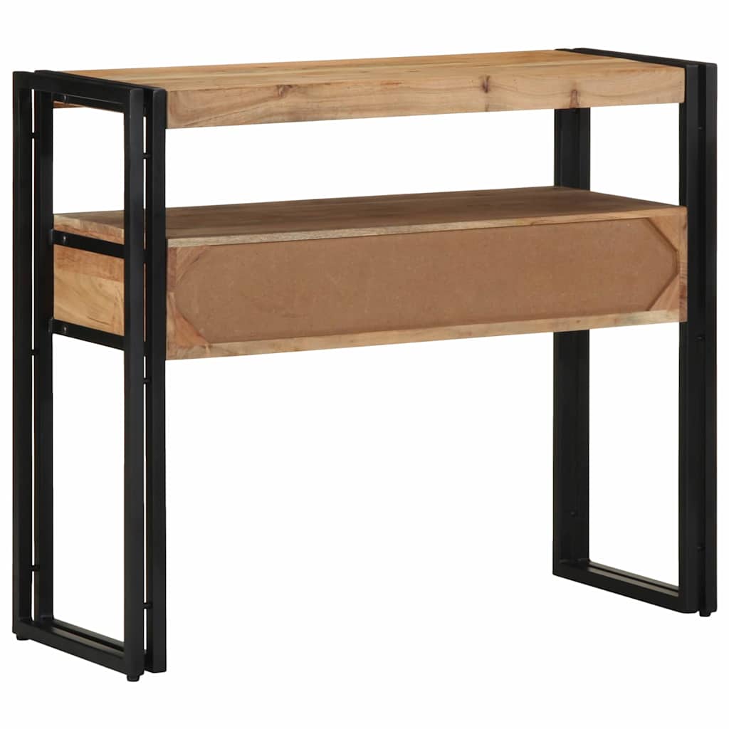 Konsollbord Svart 90x33x75 cm Massivt Akasietre og Metall