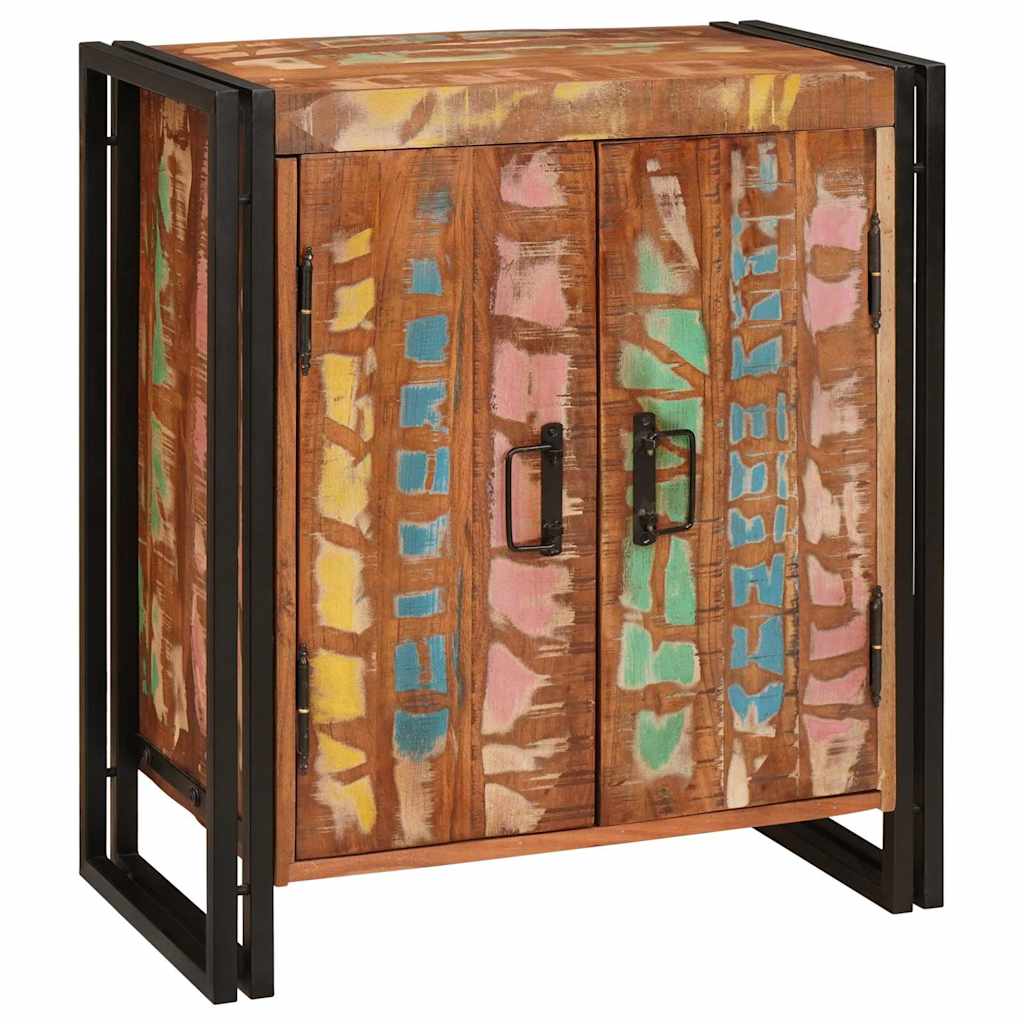 Nattbordskap Flerfarget 38 x 33 x 58 cm gjenvunnet heltre