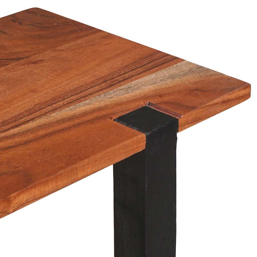Konsollbord med hylle Brun 110 x 30 x 75 cm heltre akasie