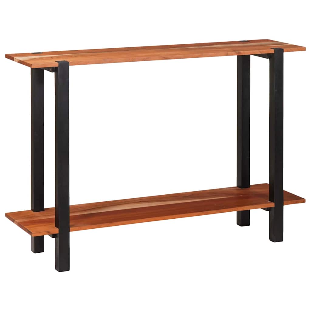 Konsollbord med hylle Brun 110 x 30 x 75 cm heltre akasie
