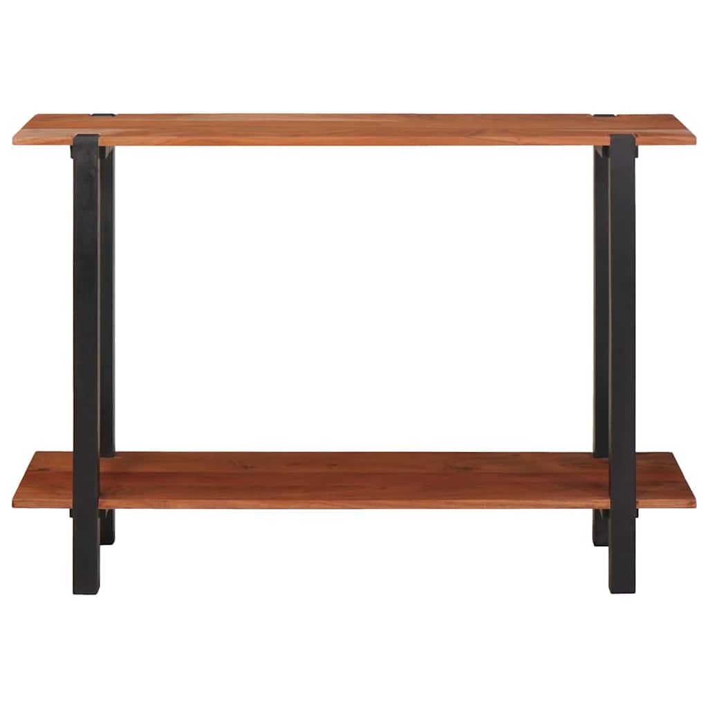 Konsollbord med hylle Brun 110 x 30 x 75 cm heltre akasie