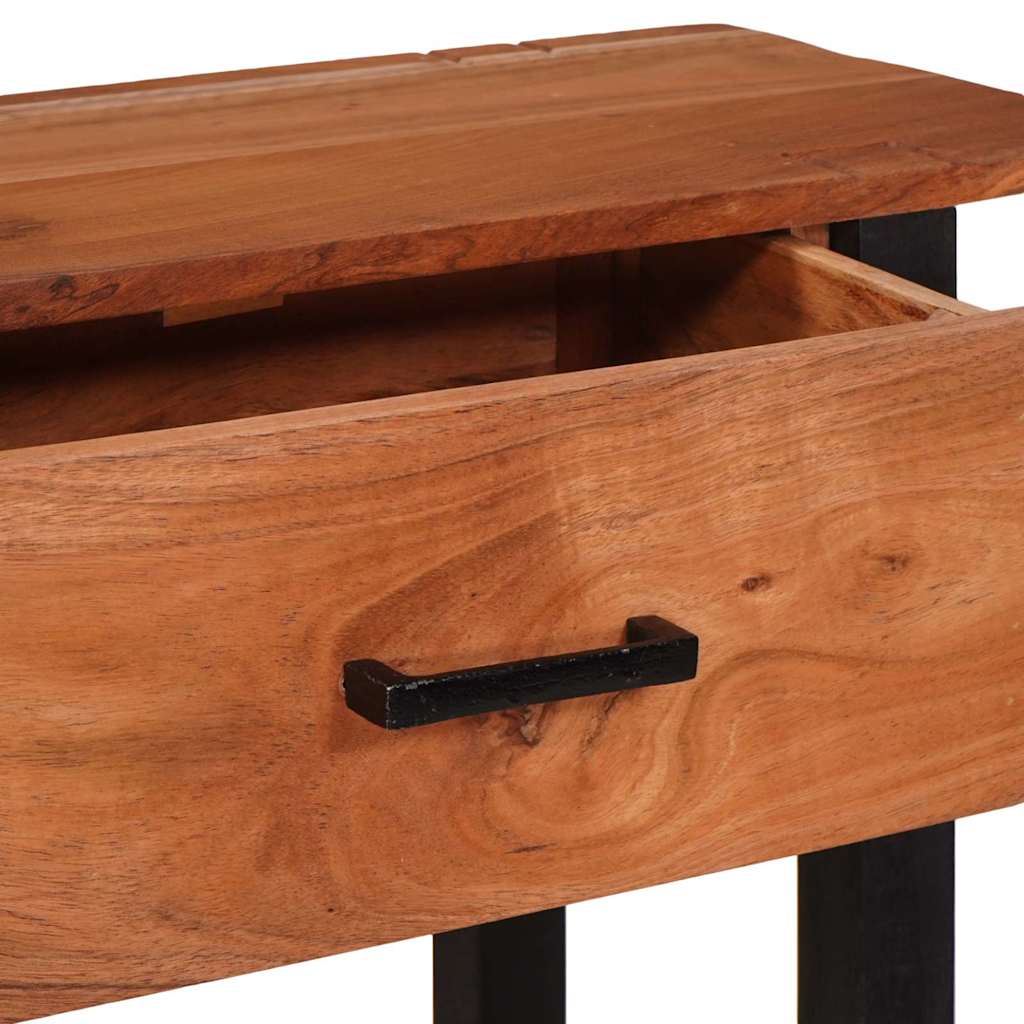 Konsollbord med skuff Brun 110 x 30 x 75 cm heltre akasie