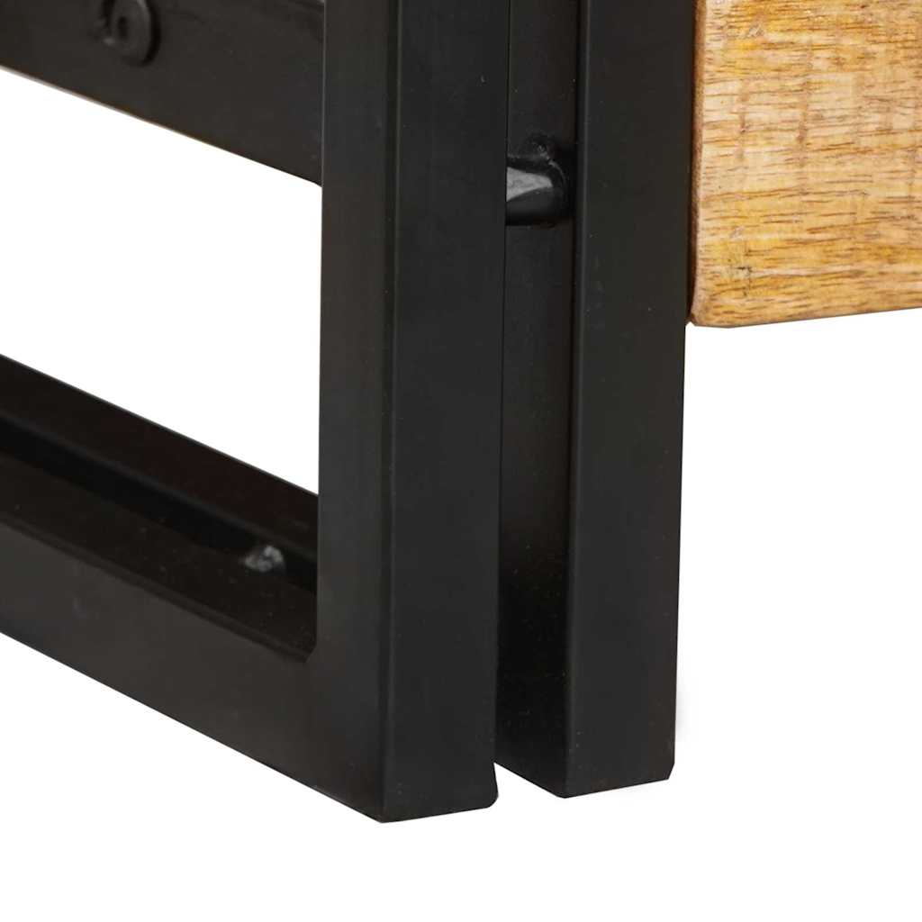 Konsollbord 2 pcs Brun 200 x 33 x 75 cm Heltre grovt mangotre