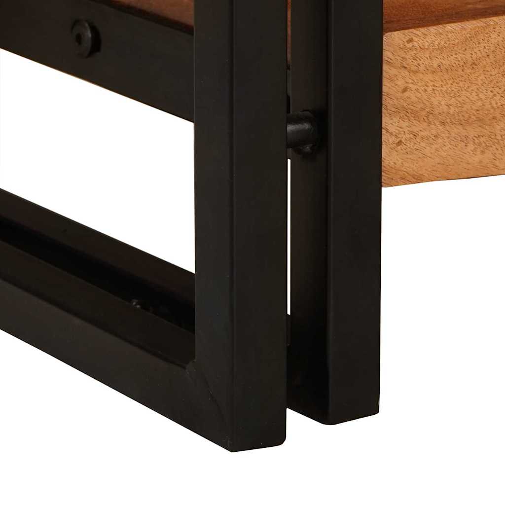 Konsollbord 2 pcs Brun 200 x 33 x 75 cm Massivt akasietre