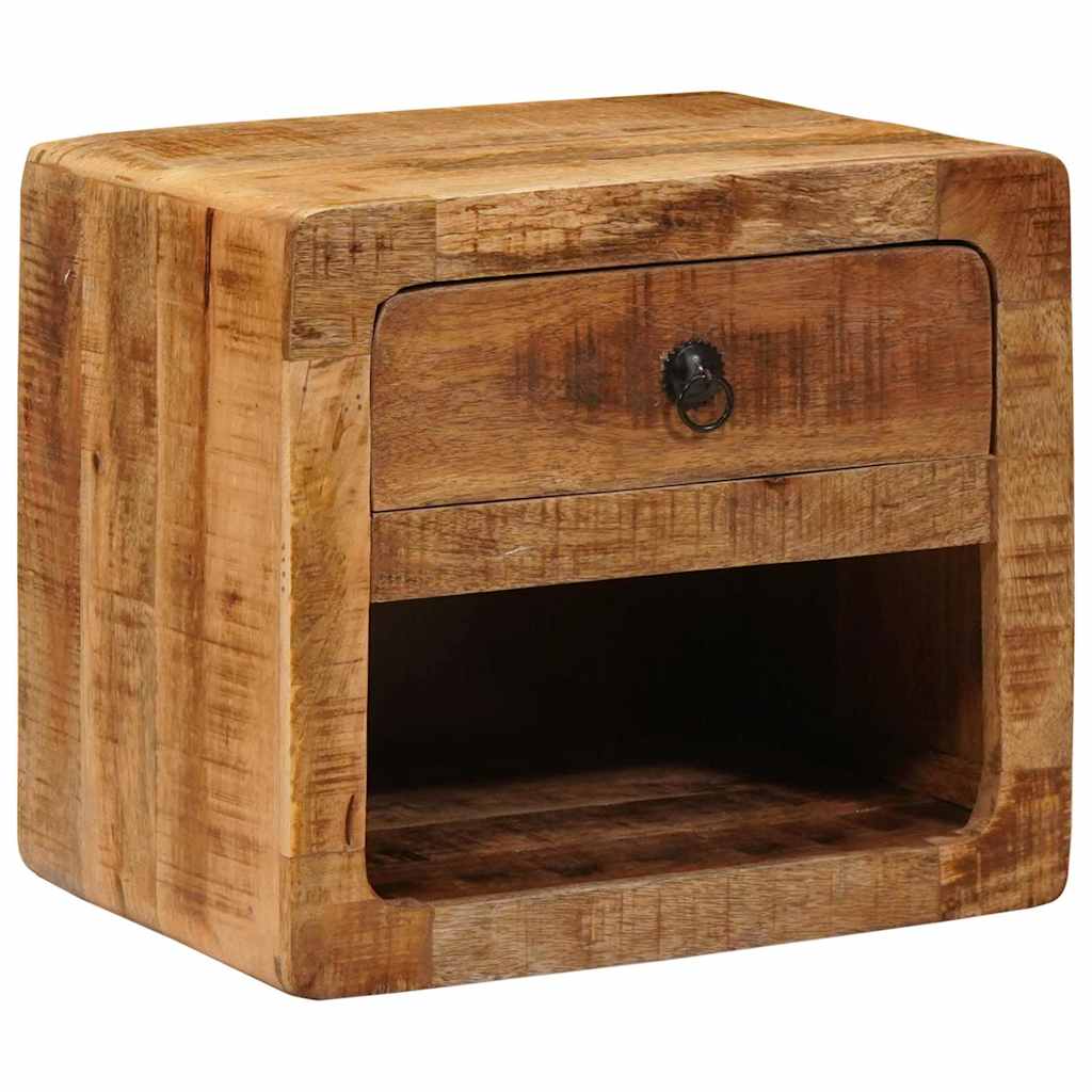 Vegghengt nattbord med skuff Brun 40 x 30 x 36 cm heltre mango