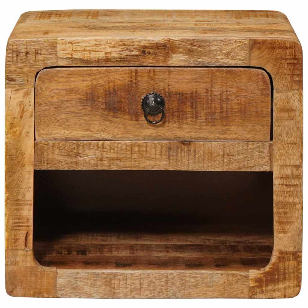 Vegghengt nattbord med skuff Brun 40 x 30 x 36 cm heltre mango